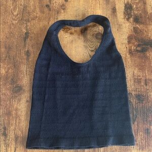 Black Knit Racerback Tank Top
